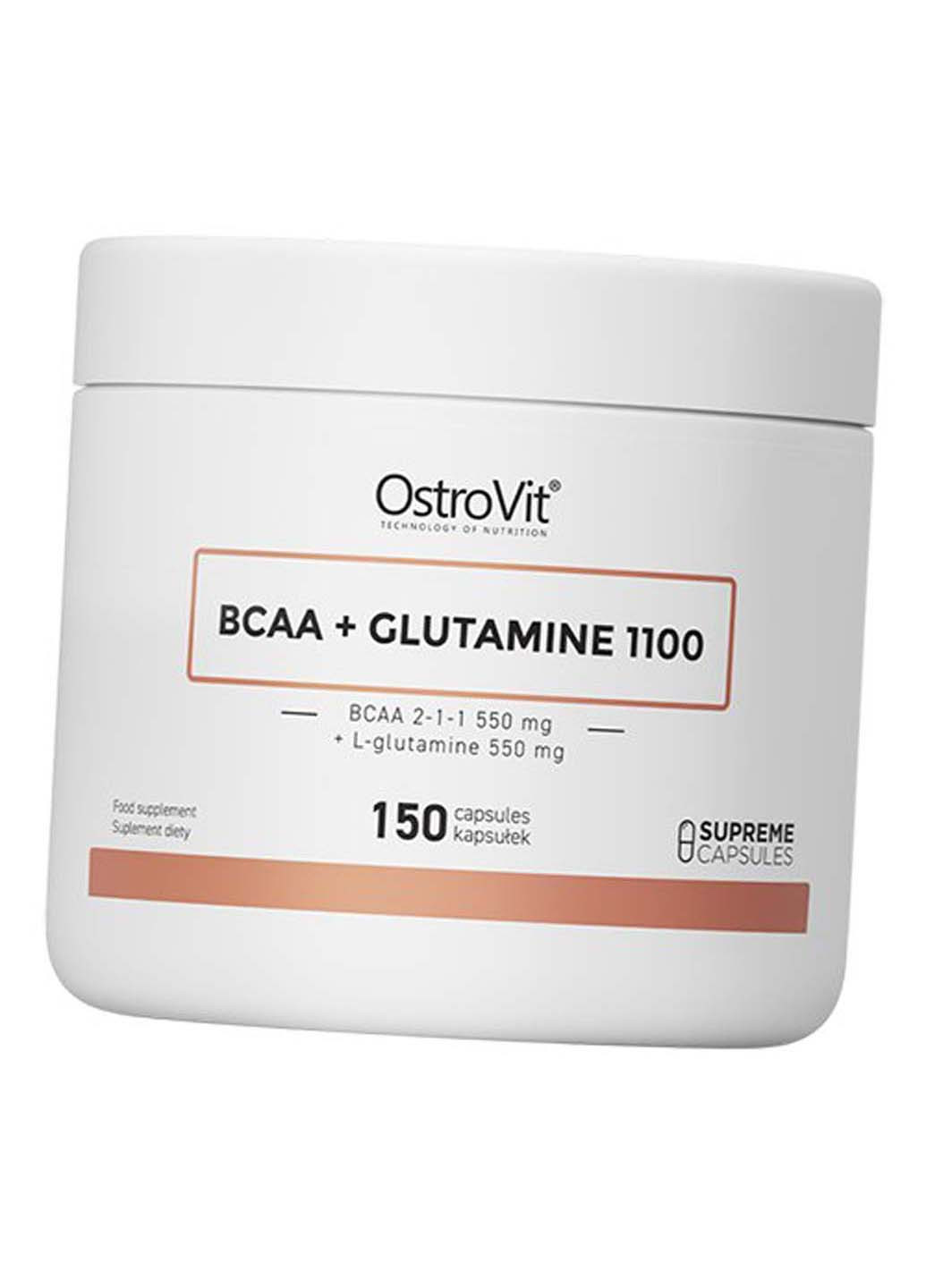 ВСАА с Глютамином BCAA + glutamine 1100 150капс Ostrovit (275469491)