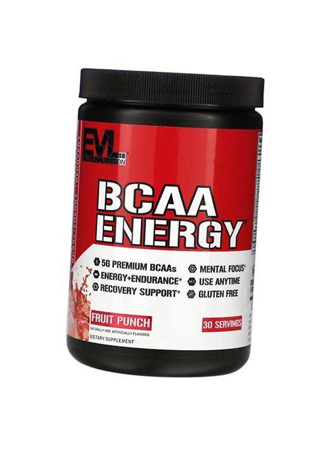 Амінокислоти з кофеїном та зеленим чаєм для енергії BCAA Energy 270г Фруктовий пунш EVLution Nutrition (275469322)