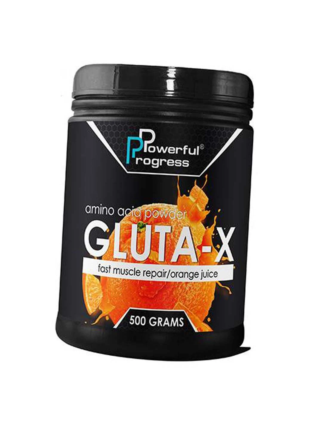 Аминокислота Глютамин Gluta-X 500г Апельсин Powerful Progress (275469072)
