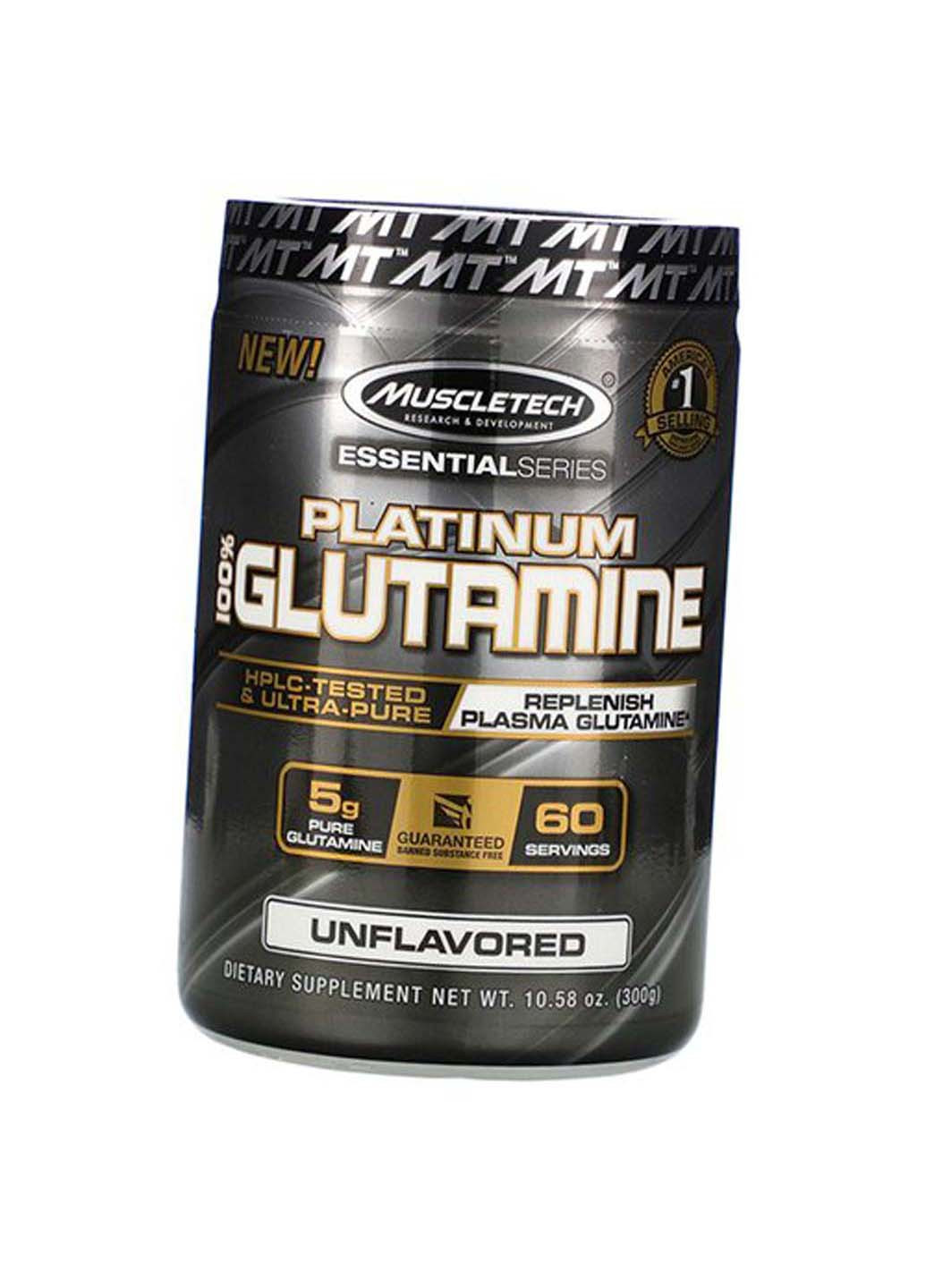 Глютамин без вкуса Platinum 100% Glutamine 300г Без вкуса Muscletech (275469677)