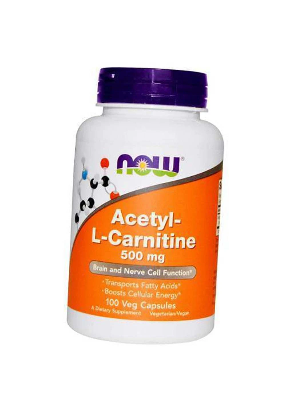 Ацетил L Карнітін Acetyl L-Carnitine 500 100вегкапс Now Foods (275468586)