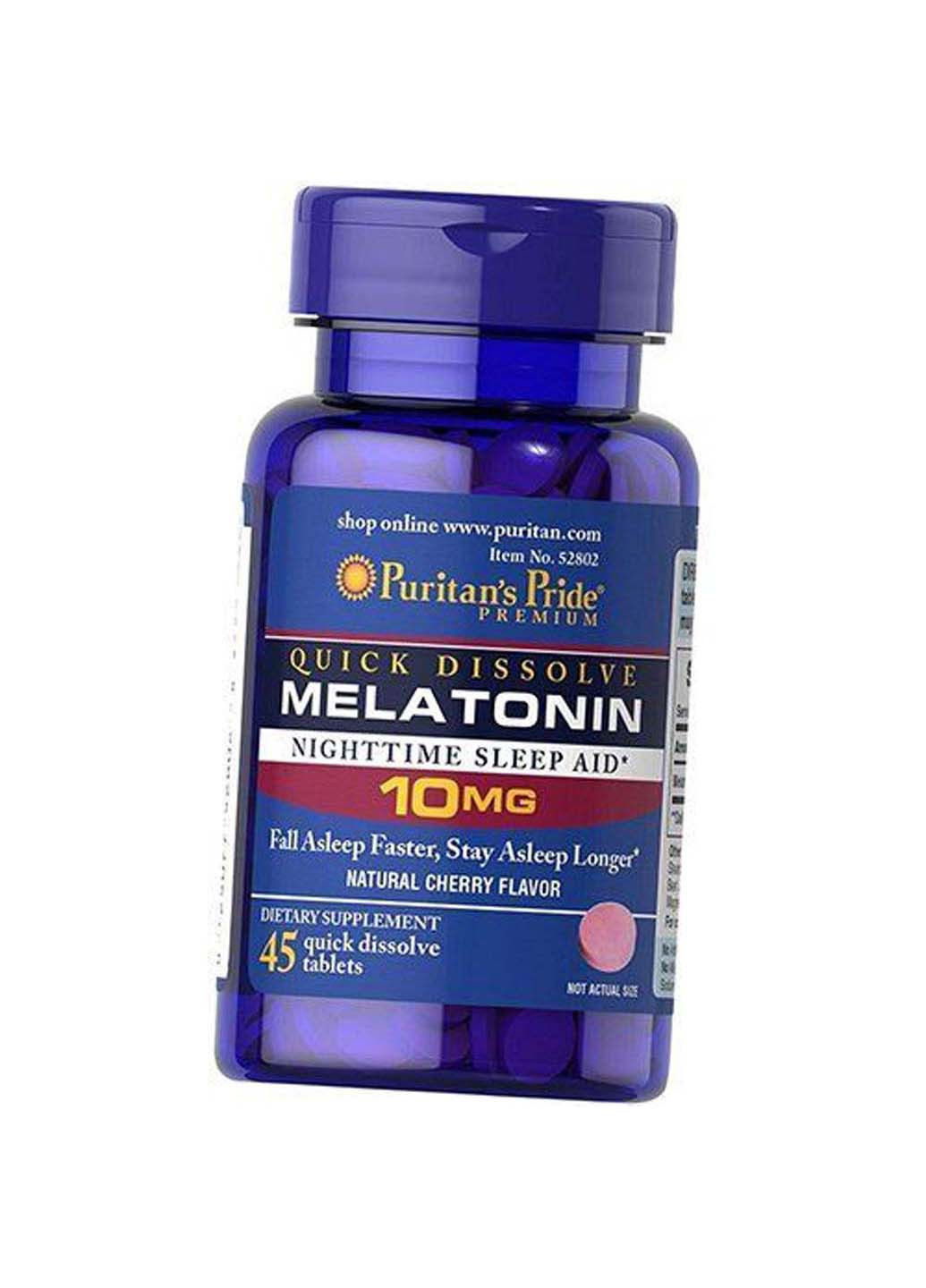 Мелатонин быстрорастворимый Quick Dissolve Melatonin 10 90таб Клубника Puritans Pride (275469047)
