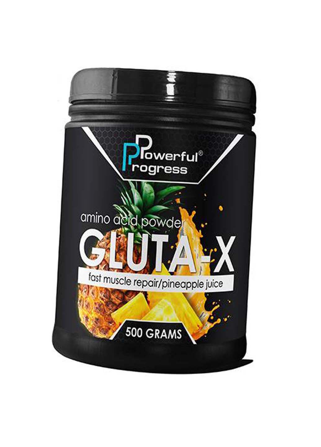 Амінокислота Глютамін Gluta-X 500г Ананас Powerful Progress (275469074)