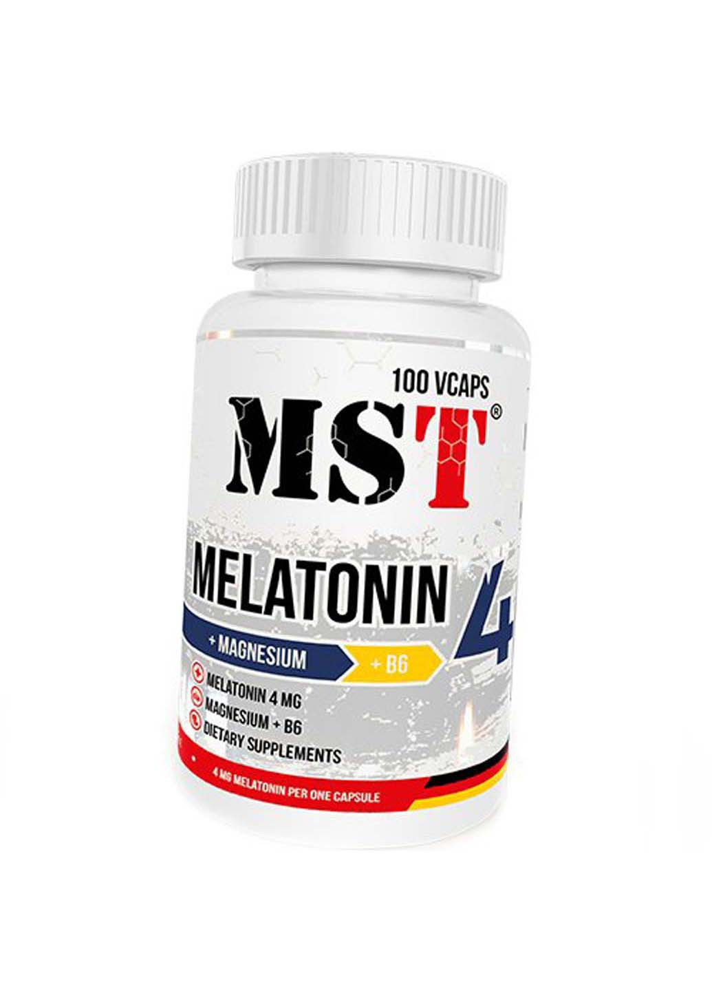 Комплекс для сна Мелатонин Магний и Витамин В6 Melatonin 4 100вегкапс MST (275468444)