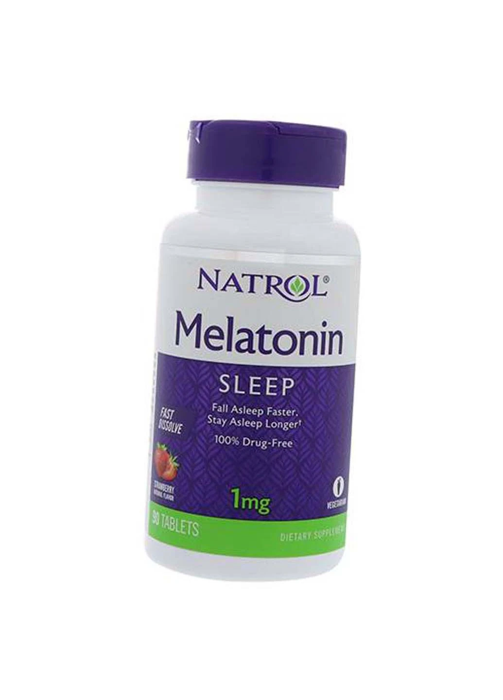 Мелатонін швидкого вивільнення Melatonin Fast Dissolve 1 90таб Полуниця Natrol (275468836)