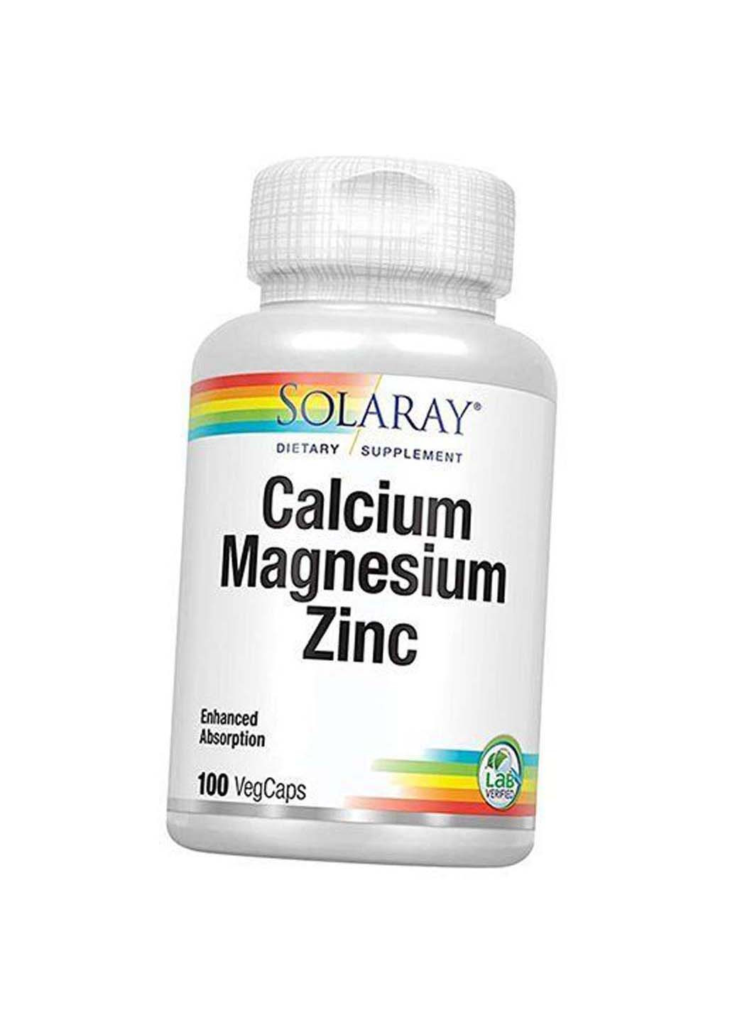 Кальцій Магній Цинк та Глютамін Calcium Magnesium Zinc 100вегкапс Solaray (275468856)