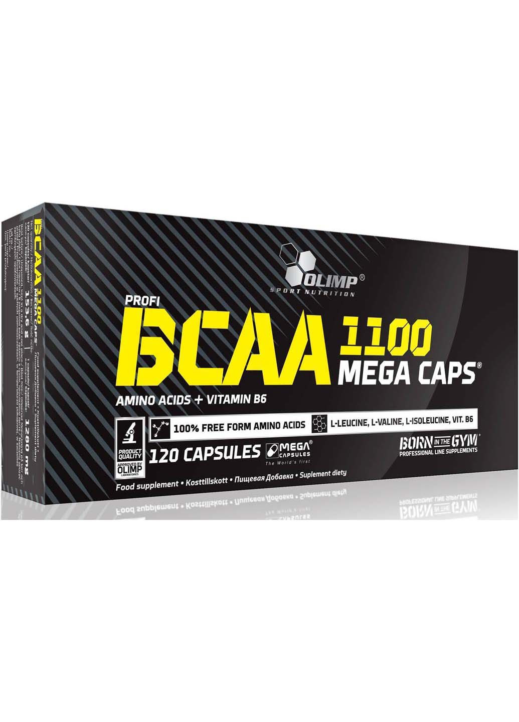 Аминокислоты ВСАА для спорта BCAA Mega 1100 120капс Olimp Sport Nutrition (275469539)