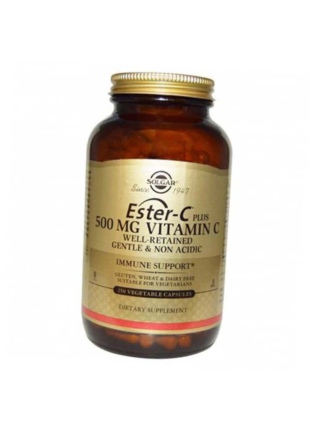 Естер-С плюс Вітамін C Ester-C 500 plus Vitamin C 250вегкапс Solgar (275468497)