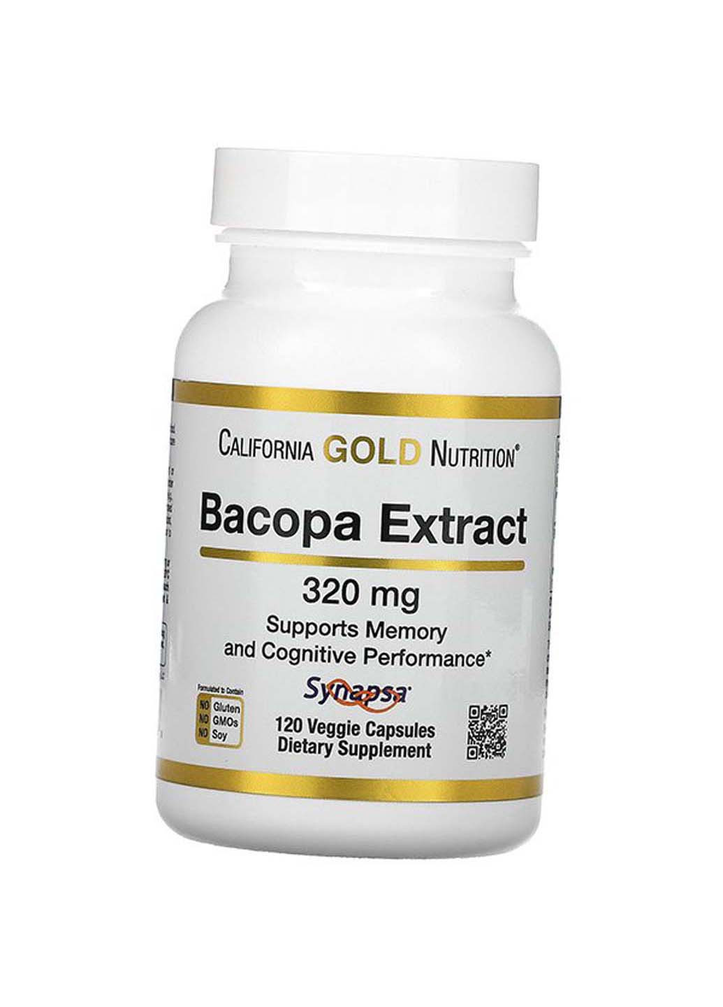 Экстракт Бакопы Bacopa Extract 320 120вегкапс California Gold Nutrition (275468739)