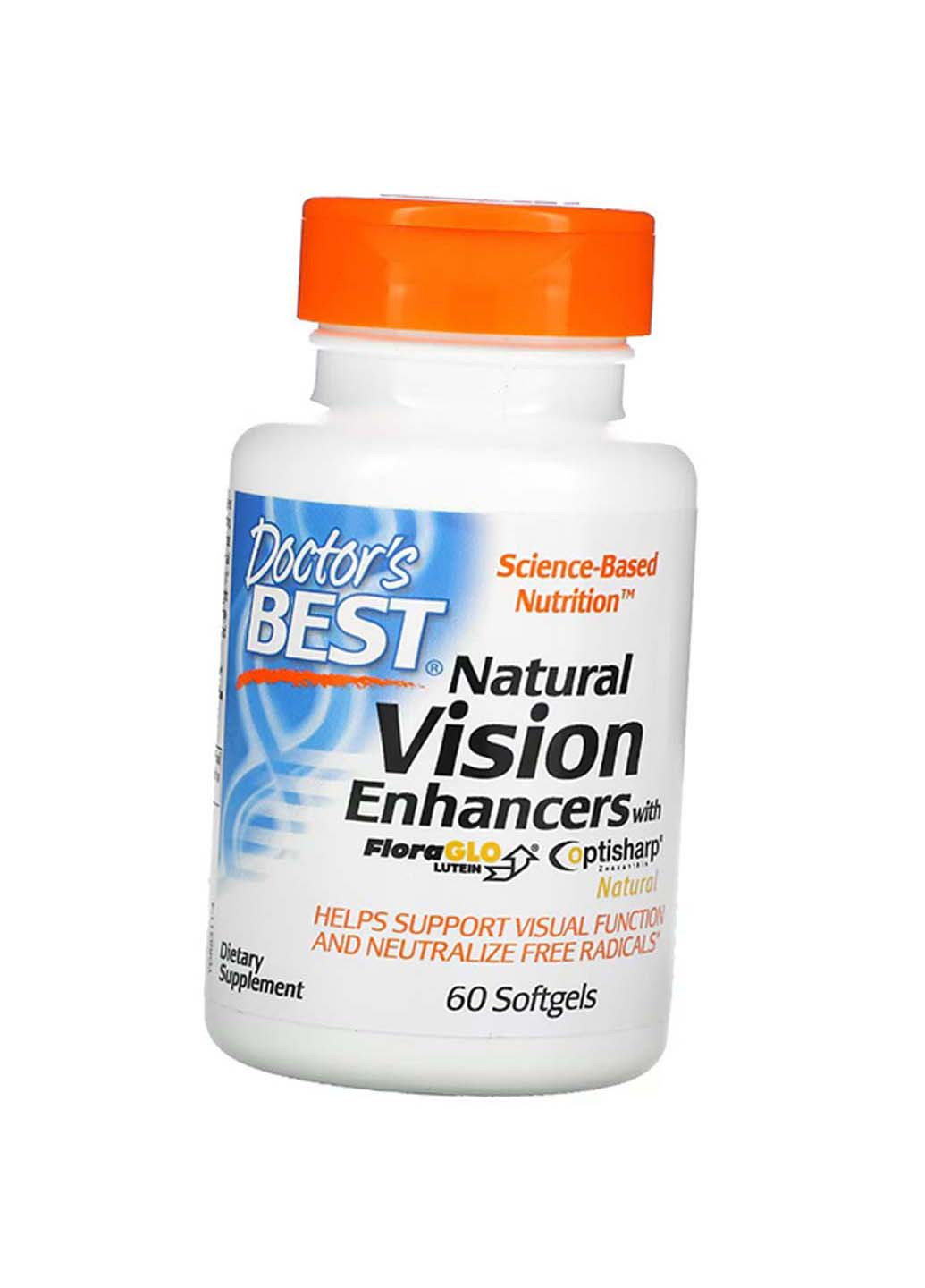 Натуральное средство для улучшения зрения Natural Vision Enhancers with FloraGlo Lutein 60гелкапс Doctor's Best (275468398)
