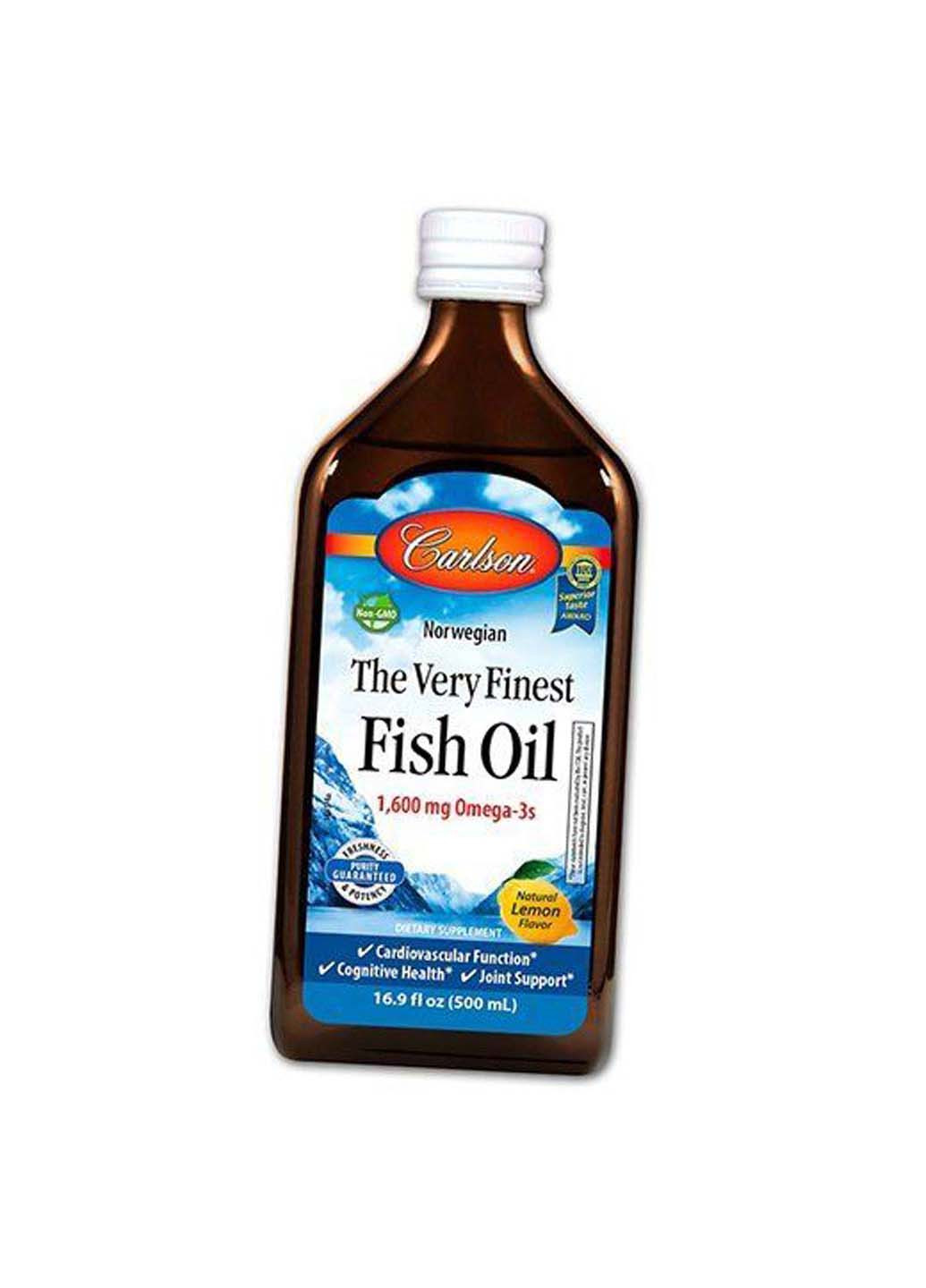 The Very Finest Fish Oil 500мл Лимон Carlson Labs (275468846)