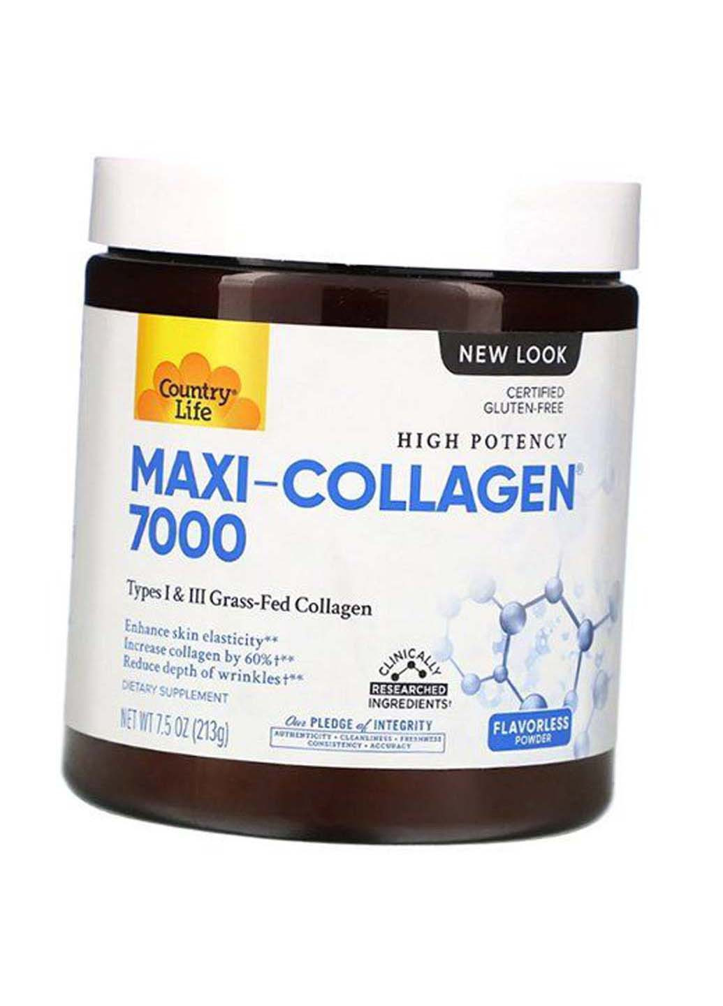 Maxi-Collagen 7000 213г Без смаку Country Life (275468424)