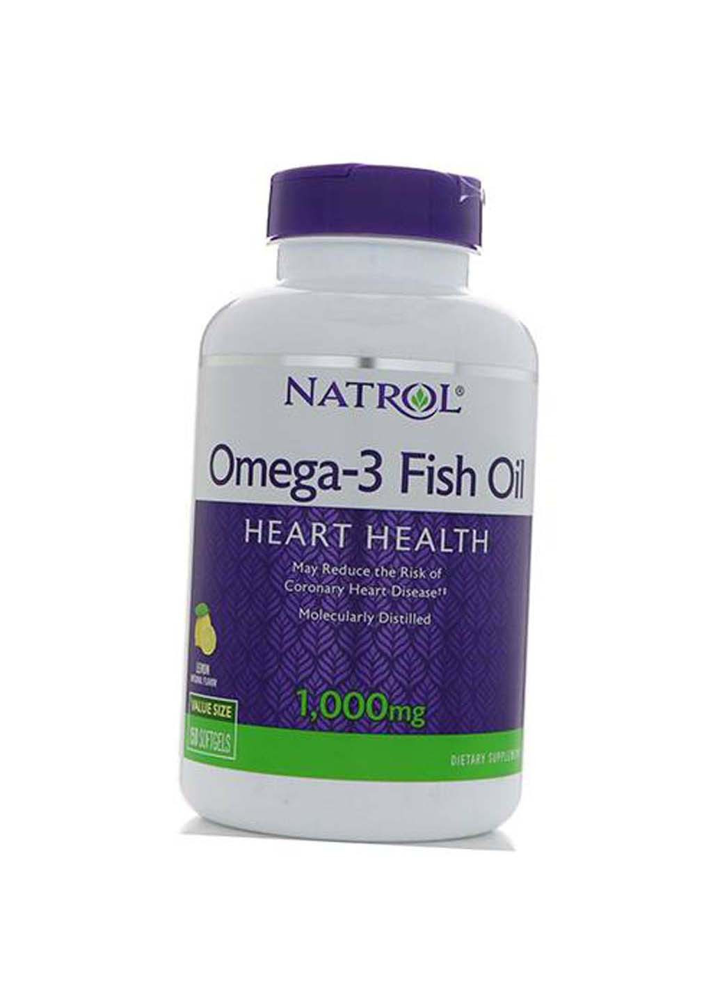 Omega-3 Fish Oil 1000 150гелкапс Лимон Natrol (275468834)