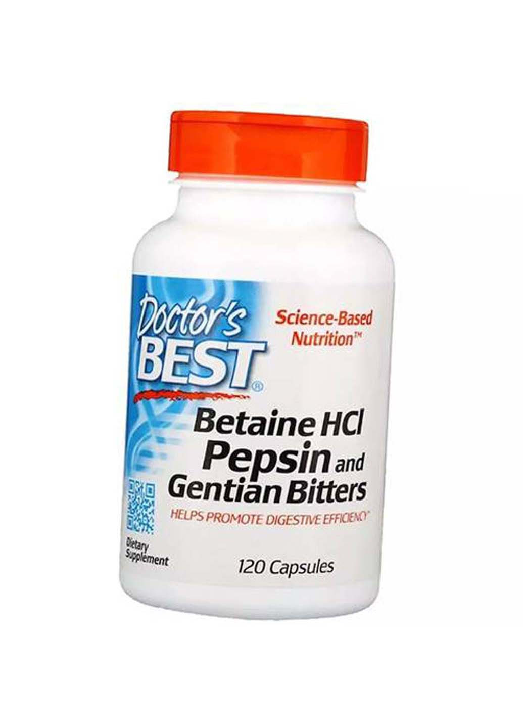 Betaine HCI Pepsin & Gentian Bitters 120капс Doctor's Best (275468403)