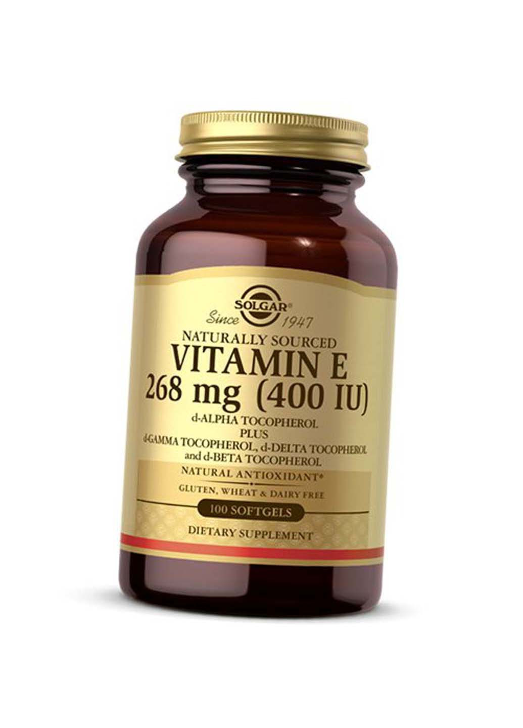 Натуральный Витамин Е Vitamin E 400 100гелкапс Solgar (275468524)