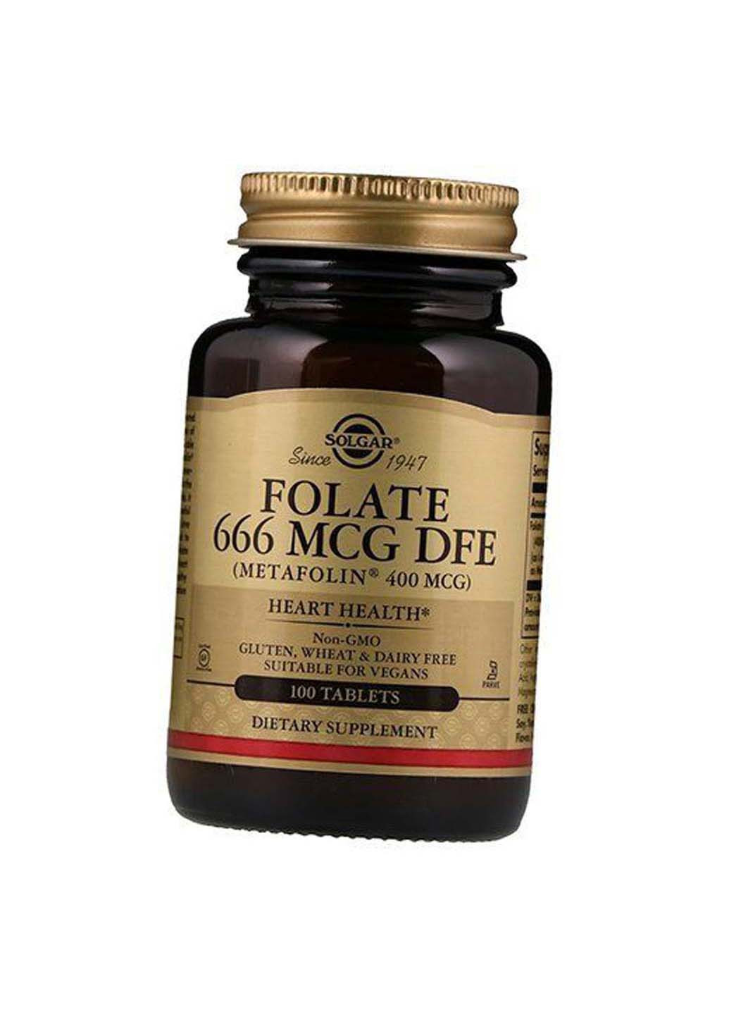 Фолат метафолін Folate 400 100таб Solgar (275469436)
