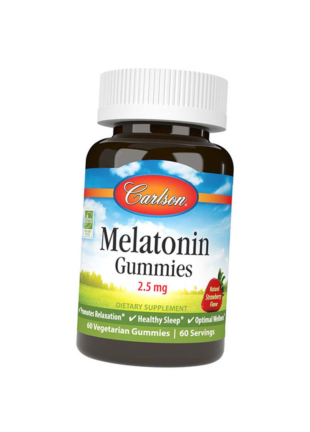 Мелатонін жувальний Melatonin Gummies 60таб Полуниця Carlson Labs (275468842)