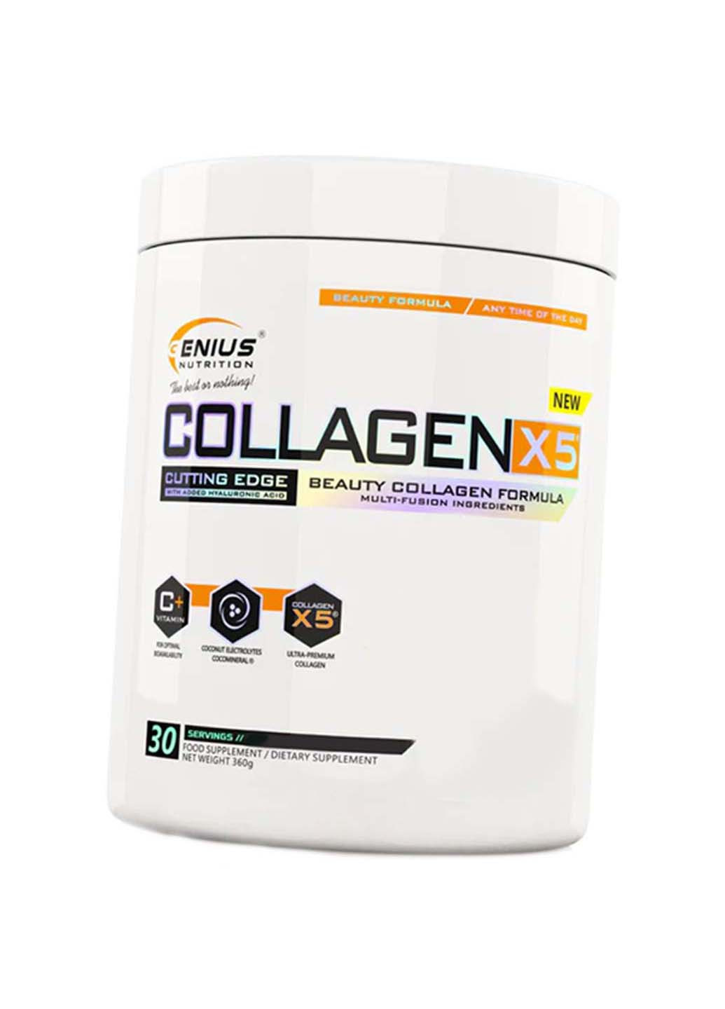Колаген та гіалуронова кислота Collagen-X5 Powder 360г Ананас Genius Nutrition (275469271)
