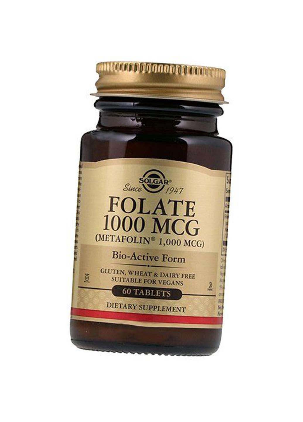 Фолат метафолин Folate 1000 60таб Solgar (275468514)