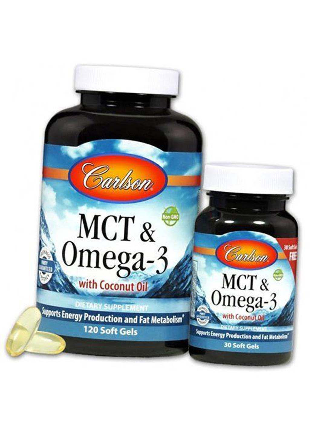 MCT & Omega-3 150гелкапс Carlson Labs (275469557)