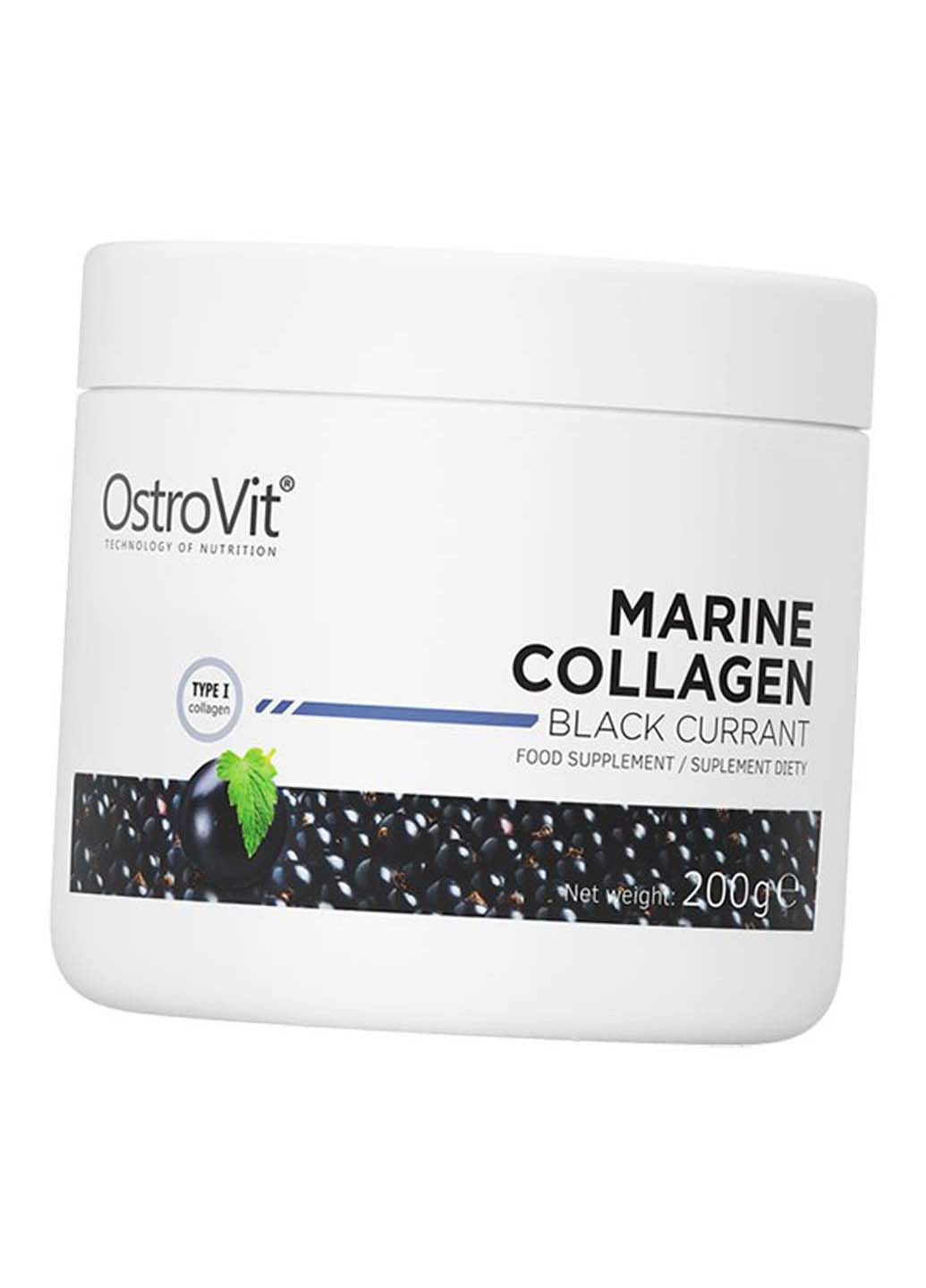 Морський колаген Marine Collagen 200г Чорна смородина Ostrovit (275468695)