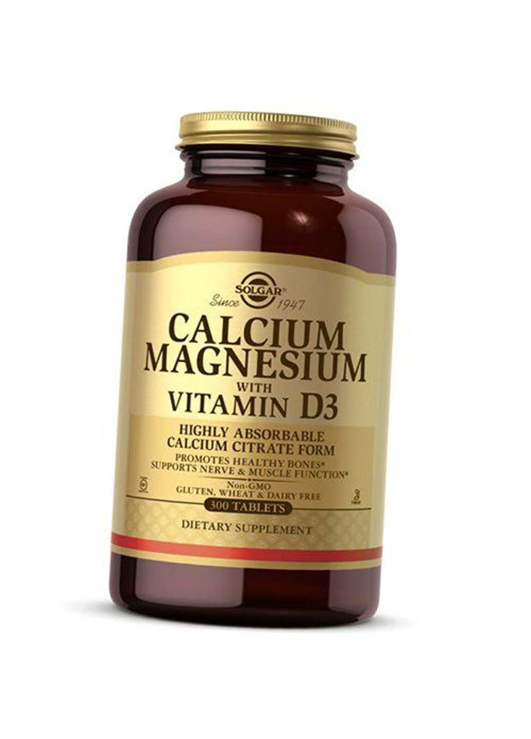 Кальций Магний Витамин Д3 Calcium Magnesium with Vitamin D3 300таб Solgar (275469428)