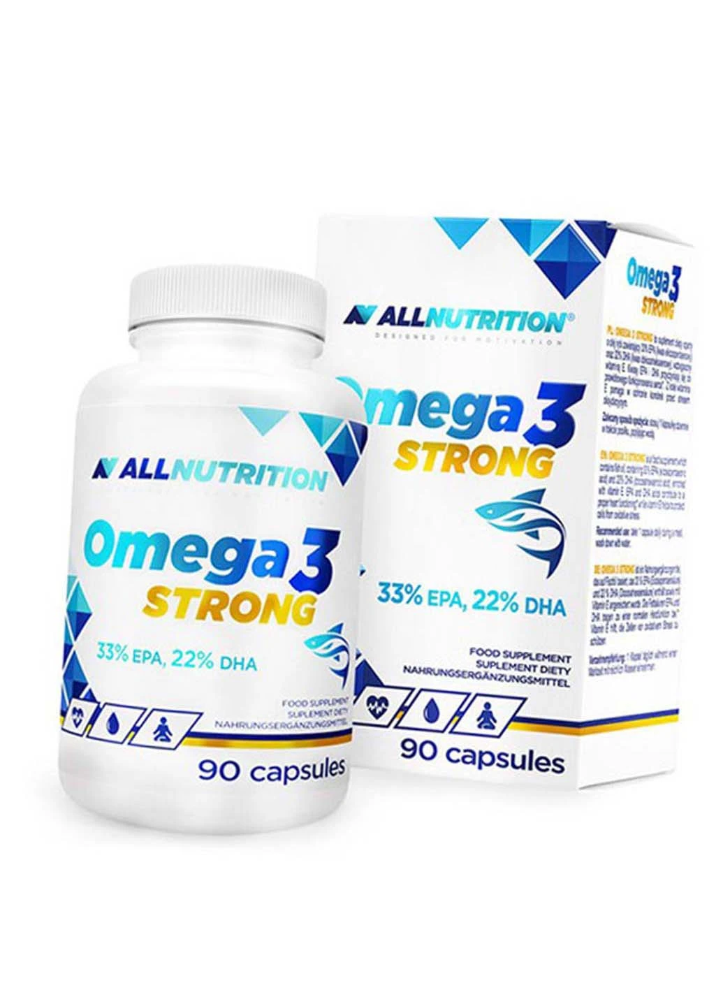 Омега 3 6 9 Omega 3 6 9 Strong 90капс Allnutrition (275469614)