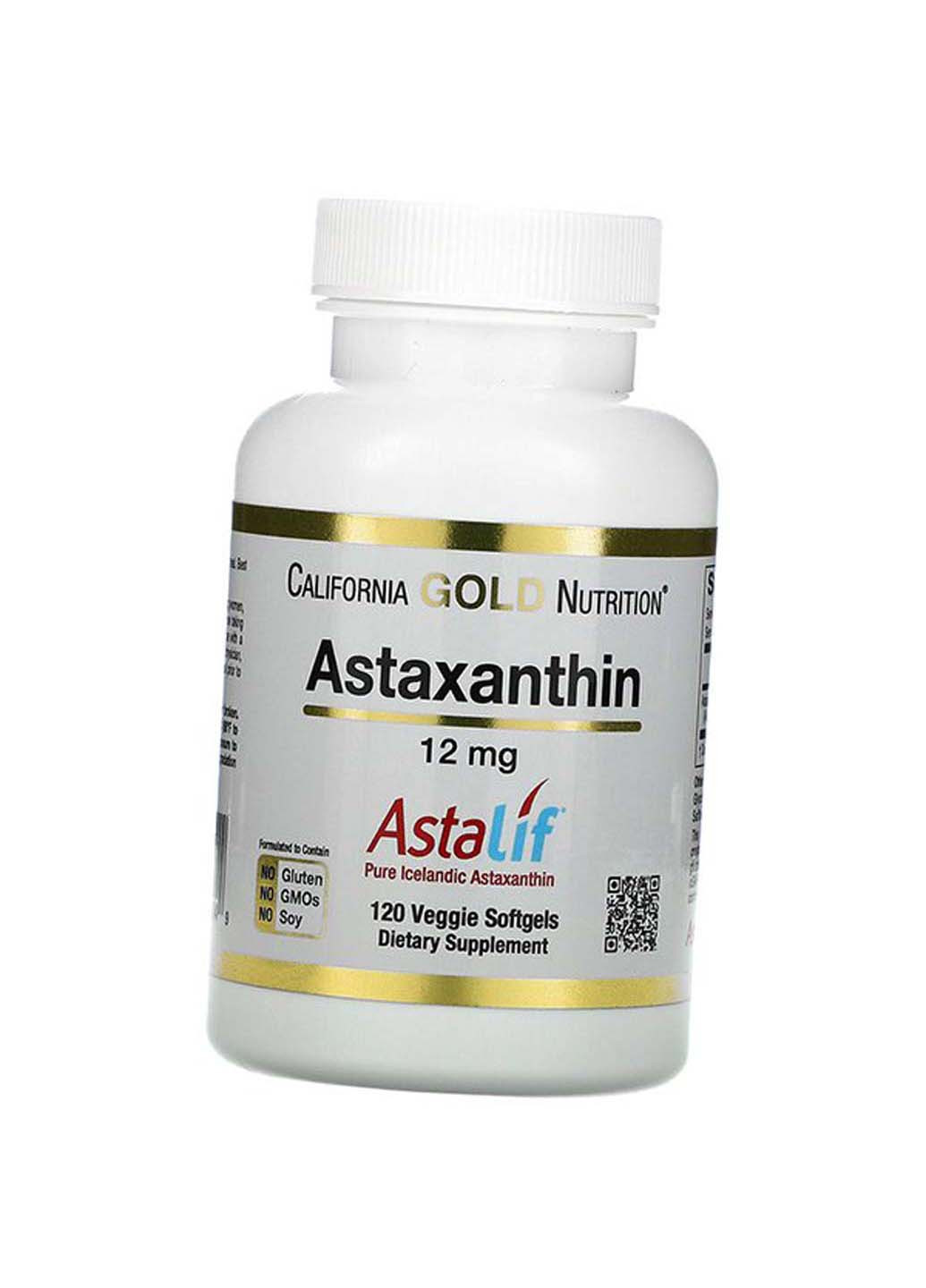 Астаксантин чистый исландский продукт AstaLif Astaxanthin 12 120вег.гелкапс California Gold Nutrition (275468740)
