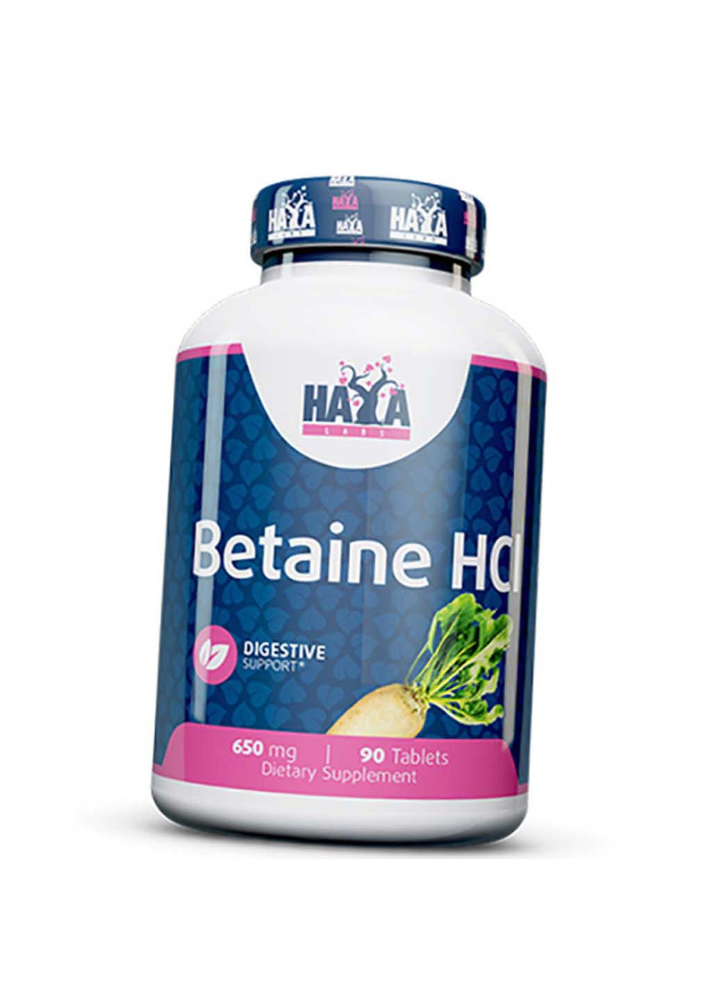 Бетаин Гидрохлорид таблетки Betaine HCL 650 90таб Haya Labs (275469745)