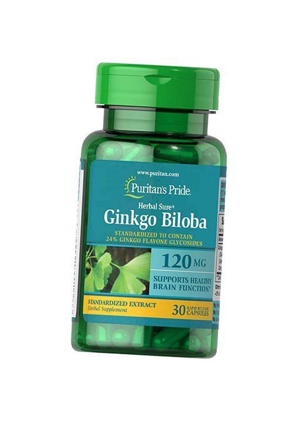 Гинкго Билоба Экстракт Ginkgo Biloba Standardized Extract 120 Caps 30капс Puritans Pride (275469637)