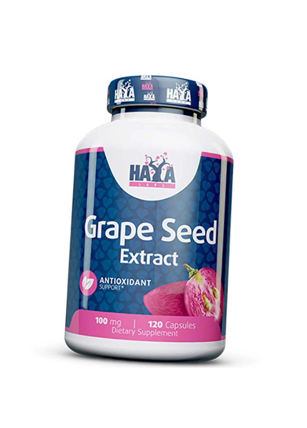 Екстракт виноградних кісточок Grape Seed Extract 100 120капс Haya Labs (275469297)