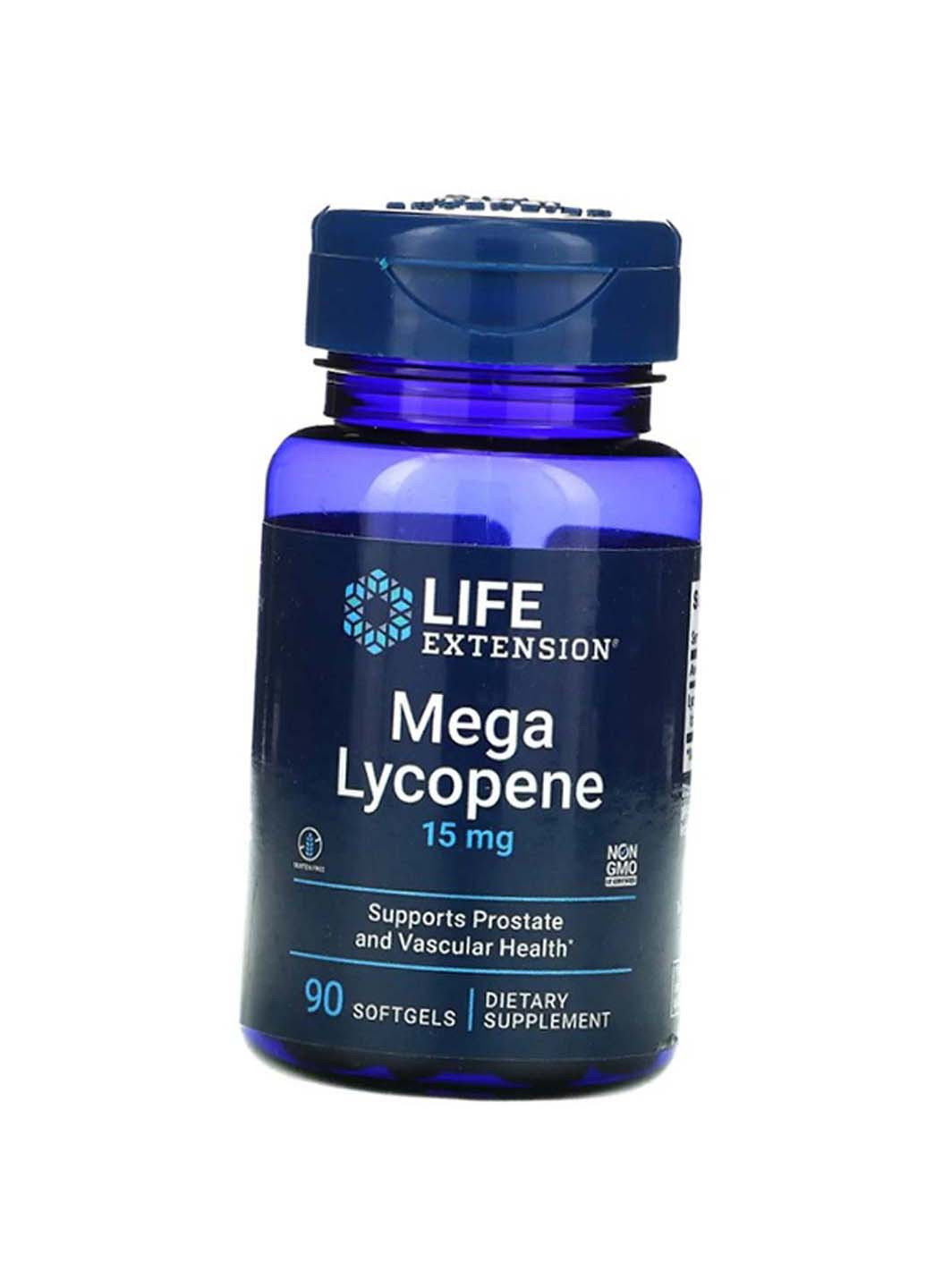 Ликопин Mega Lycopene 15 90гелкапс Life Extension (275468384)