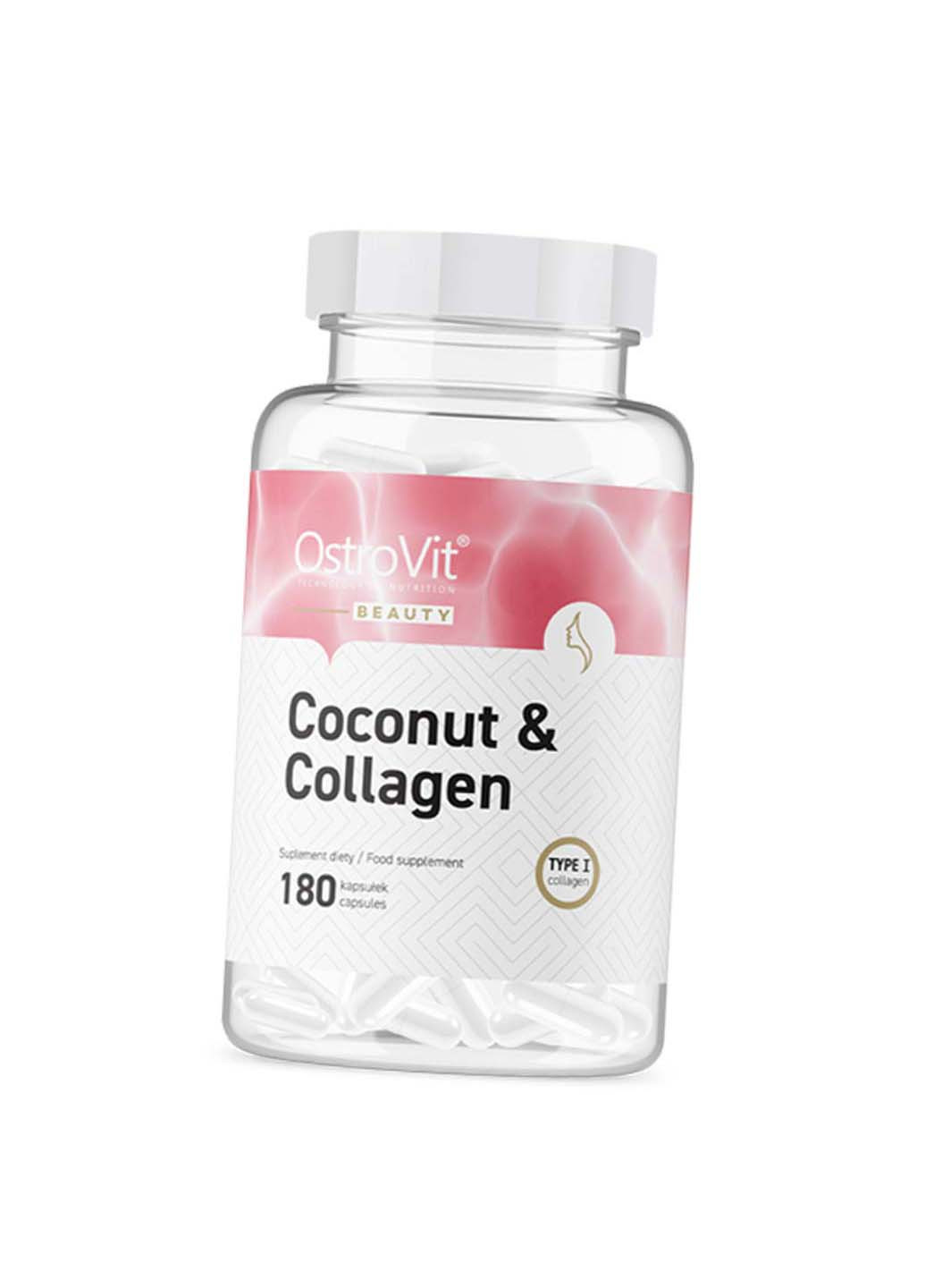 Пептиди Риб'ячого Колагену та Олія MCT Marine Collagen & MCT Oil from Coconut 180капс Ostrovit (275468680)