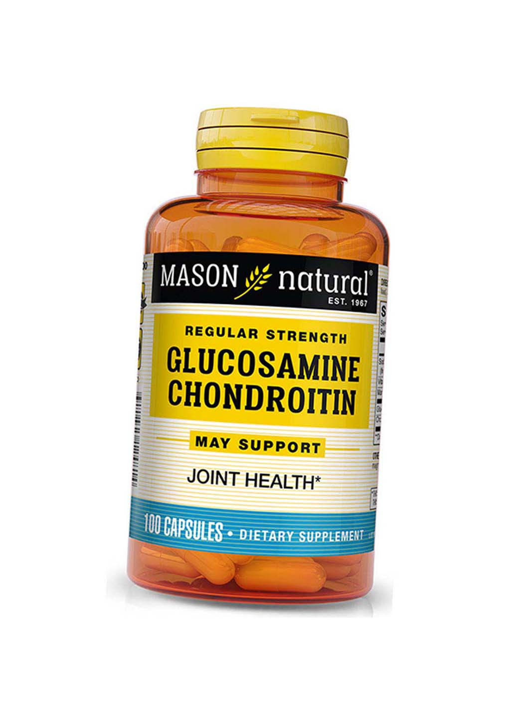 Глюкозамін Хондроїтин Комплекс Glucosamine Chondroitin Regular Strength 100капс Mason Natural (275469109)
