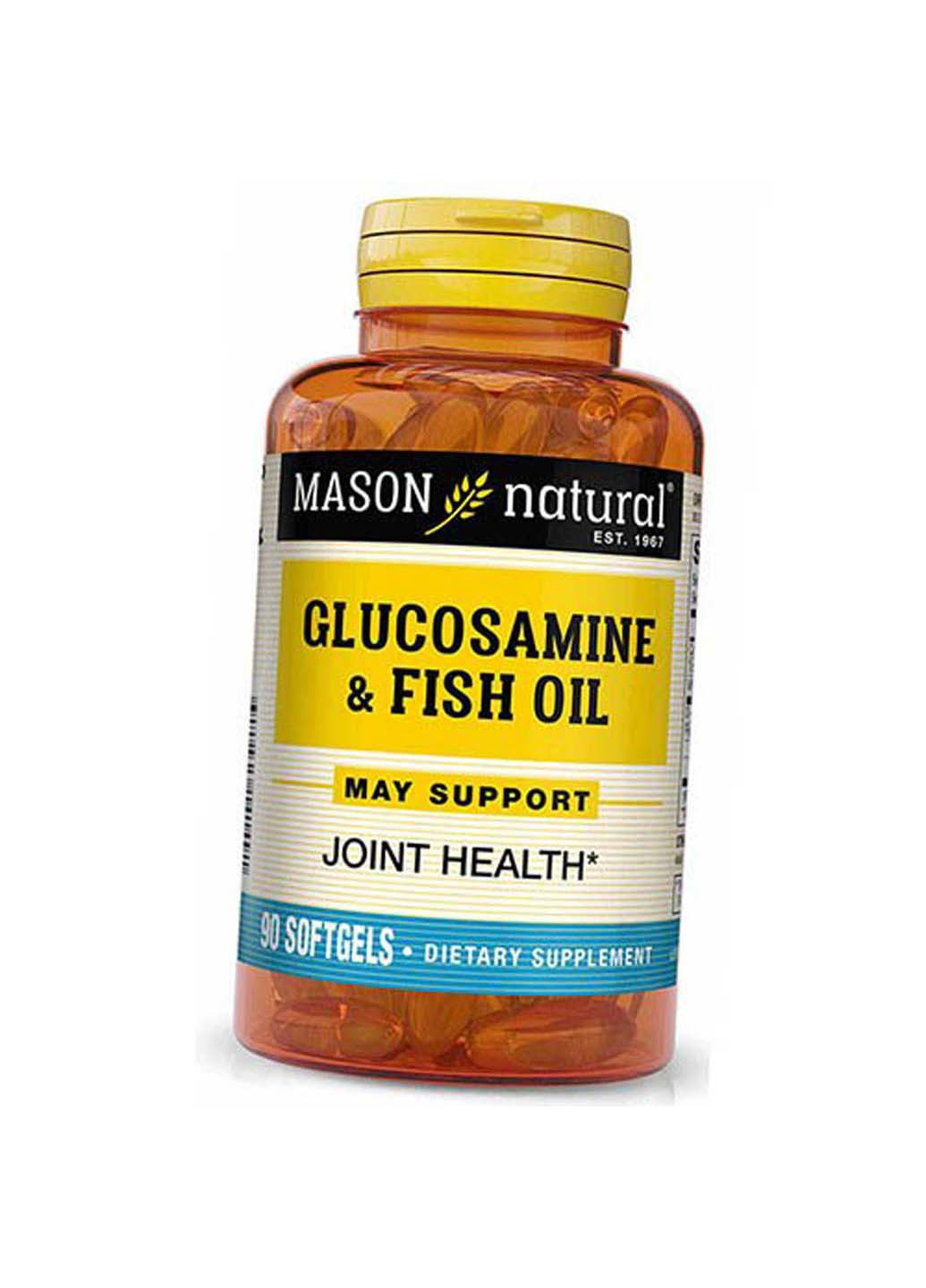 Глюкозамин и Рыбий Жир Glucosamine & Fish Oil 90гелкапс Mason Natural (275469112)