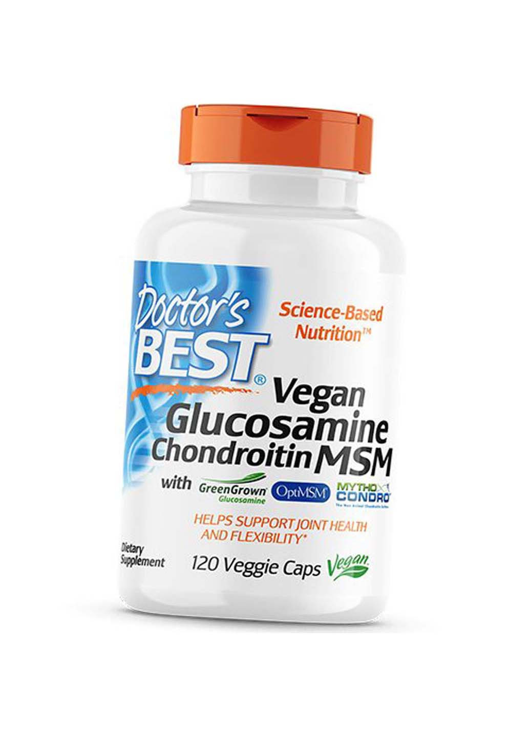 Веганський Глюкозамін Хондроїтин МСМ Vegan Glucosamine Chondroitin MSM 120вегкапс Doctor's Best (275468391)