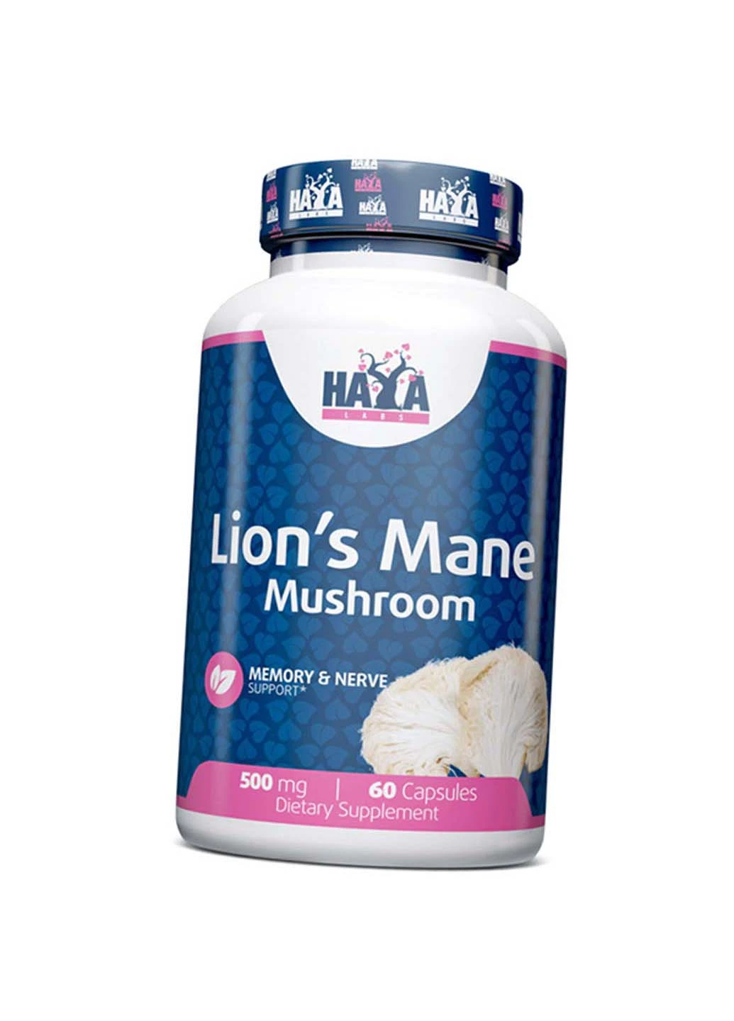Їжачок гребінчастий Lion's Mane Mushroom 500 60капс Haya Labs (275469744)