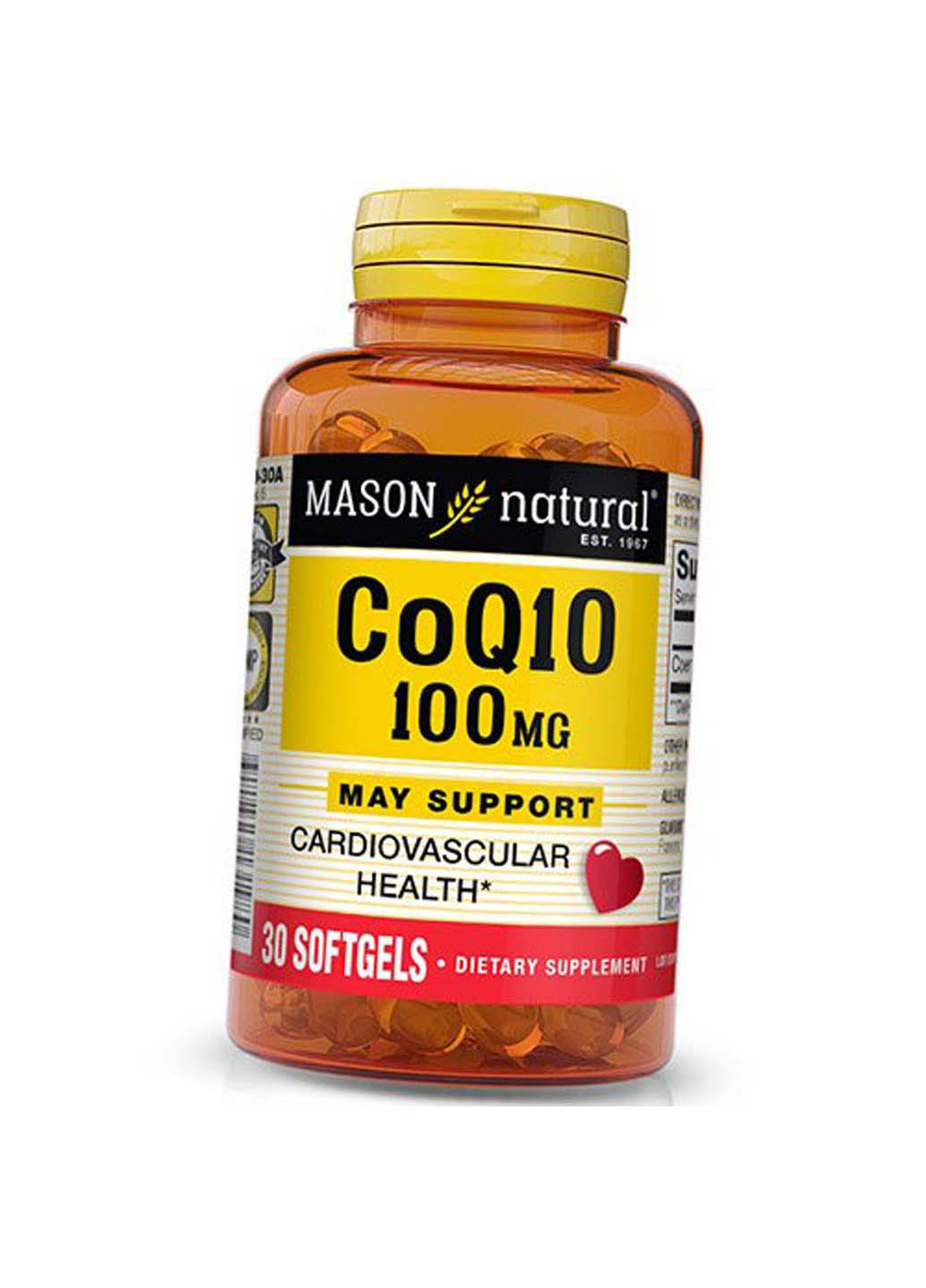 Коэнзим Q10 CoQ10 100 30гелкапс Mason Natural (275469103)
