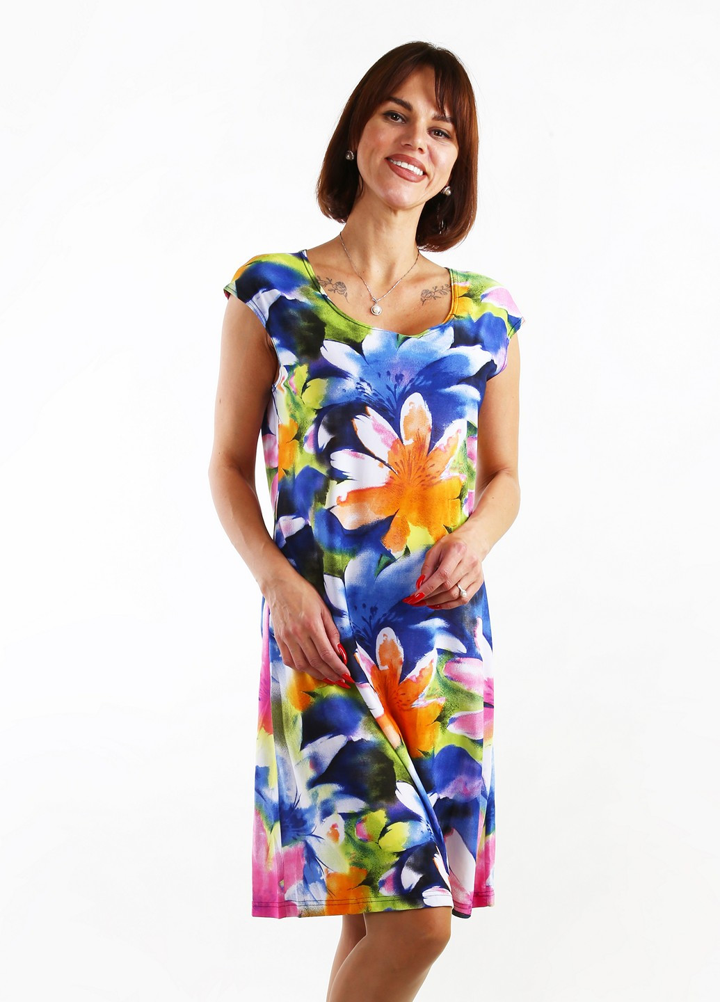 Комбинированное кэжуал платье Meggi с цветочным принтом