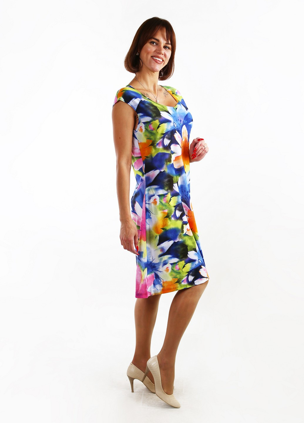 Комбинированное кэжуал платье Meggi с цветочным принтом