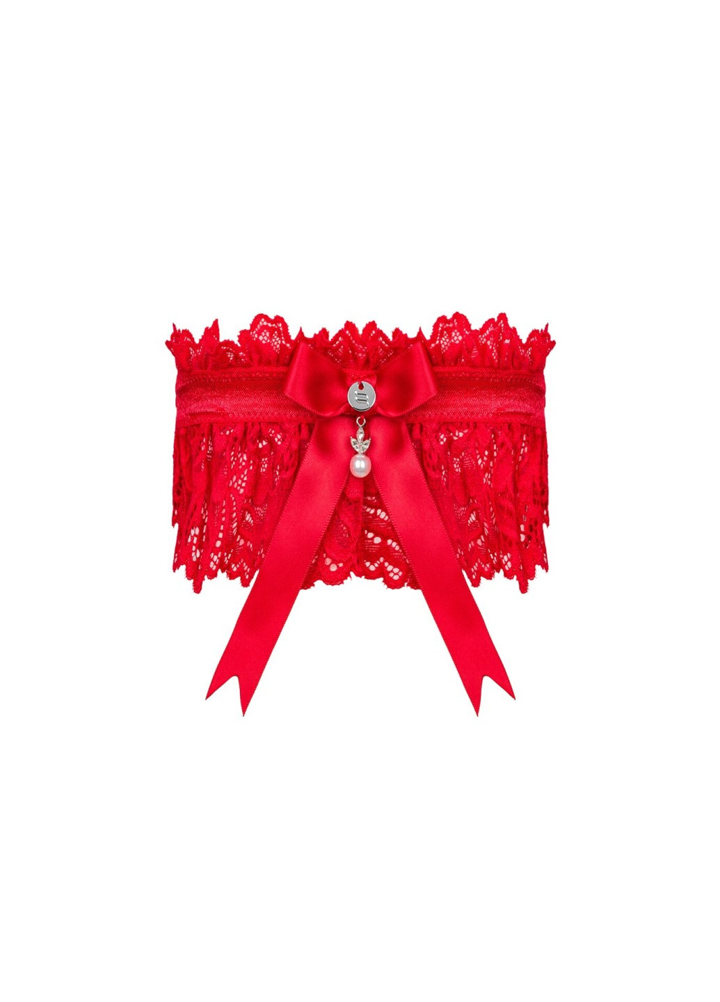 Ажурная подвязка Amor Cherris garter, red Obsessive (275732968)