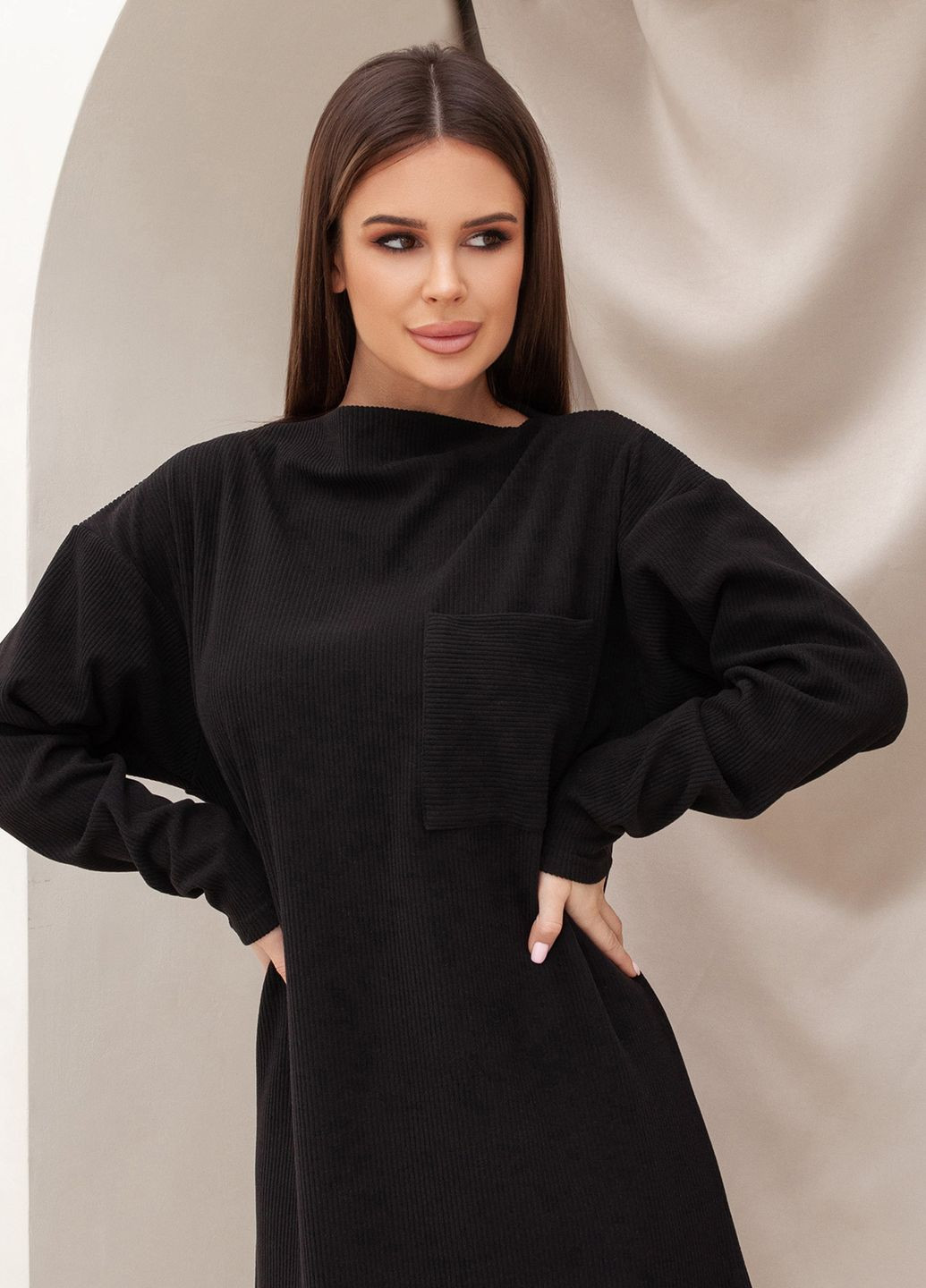 Черное вечернее платья ISSA PLUS однотонное