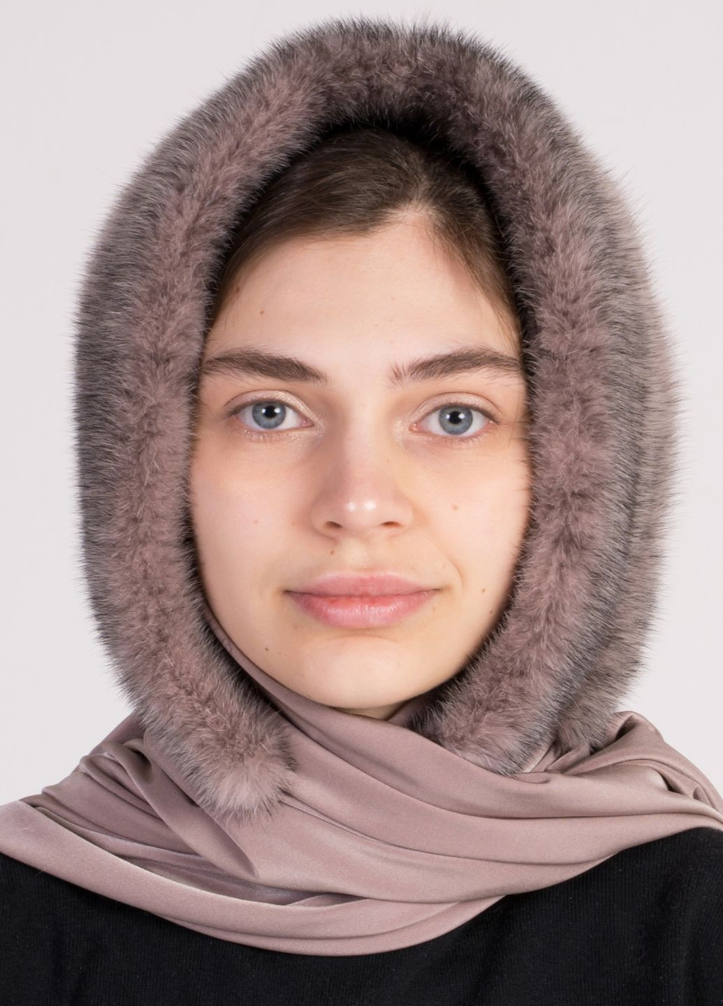 Женский зимний норковый платок на голову из натурального меха Меховой Стиль паук (275796904)