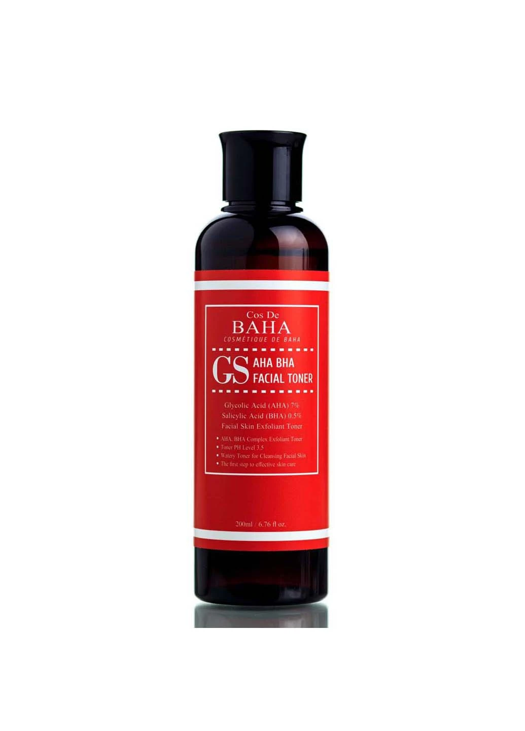 Тонік-ексфоліант з кислотами AHA / BHA GS Toner 200 мл Cos De Baha (275864642)