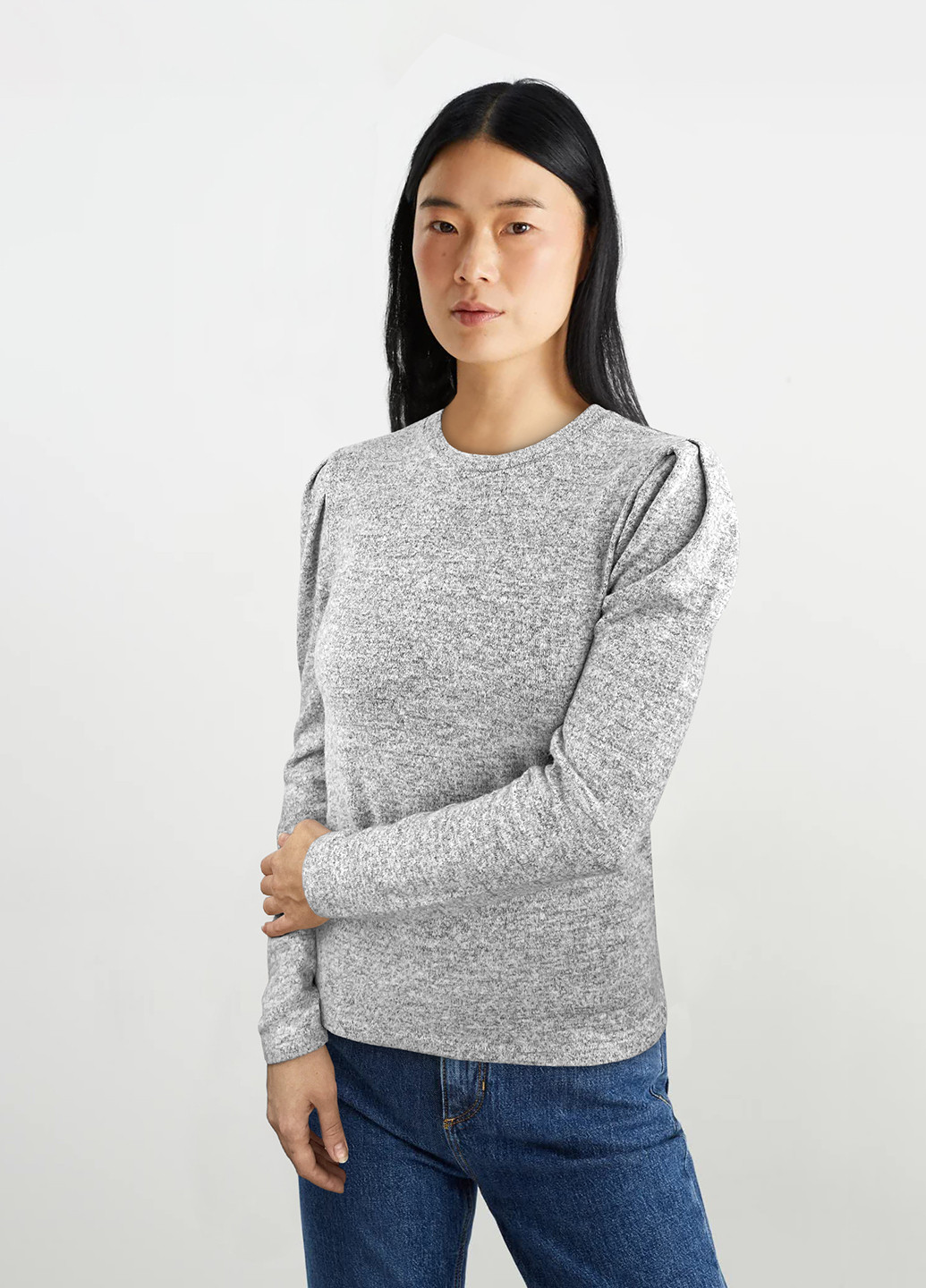 Сірий демісезонний светр в складі з віскозою C&A