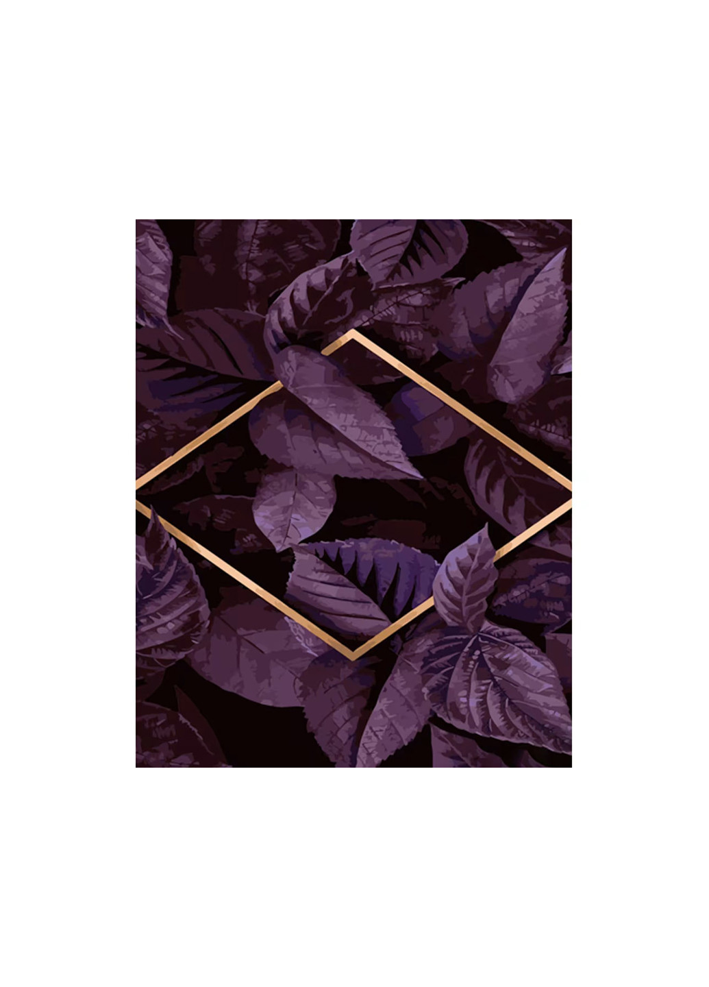 Набор для росписи по номерам Фиолетовые листья GS1424 Strateg (275997595)
