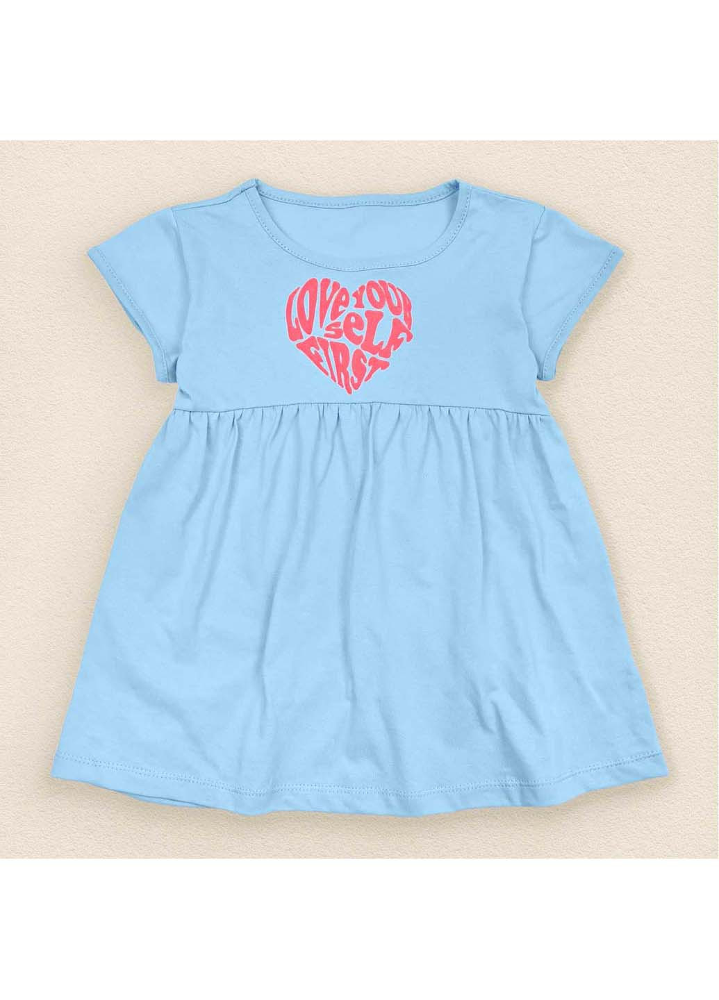 Голубое летнее платье для девочки heart Dexters (275867480)