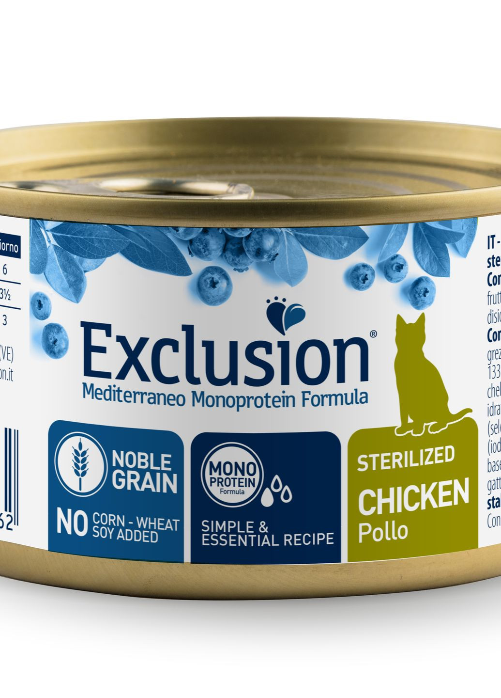 Полнорационный влажный корм Sterilized Chicken корм для стерилизованных кошек с курицей 85 г Exclusion (275997888)