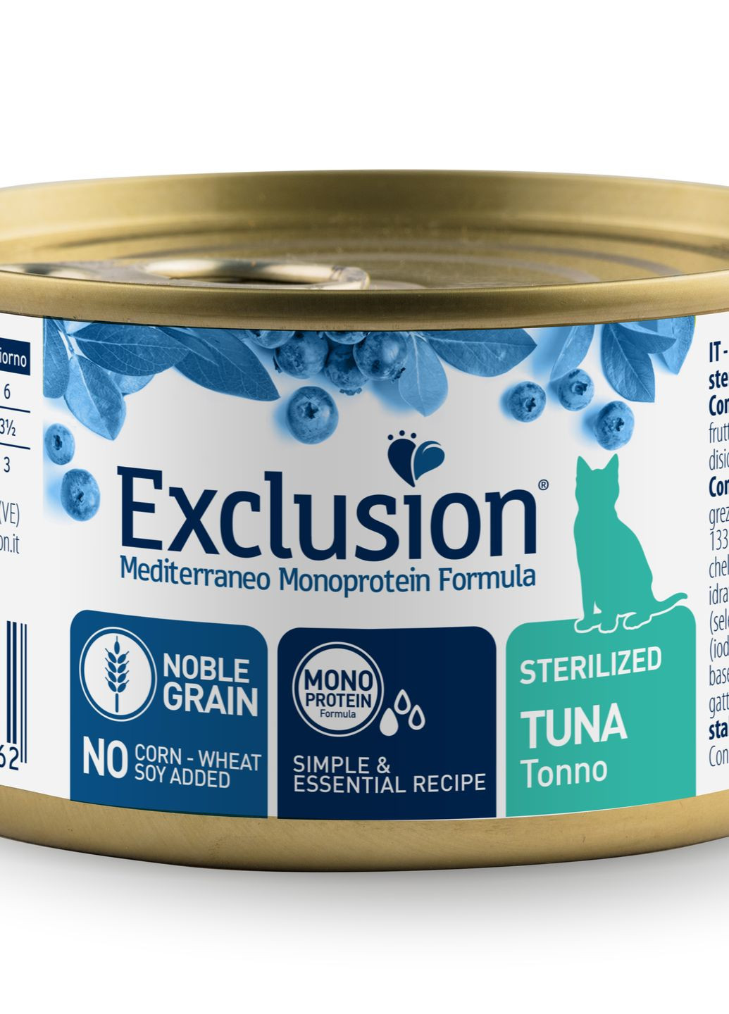 Повнораціонний вологий корм Sterilized Tuna корм для стерилізованих котів з тунцем 85 г Exclusion (275997862)