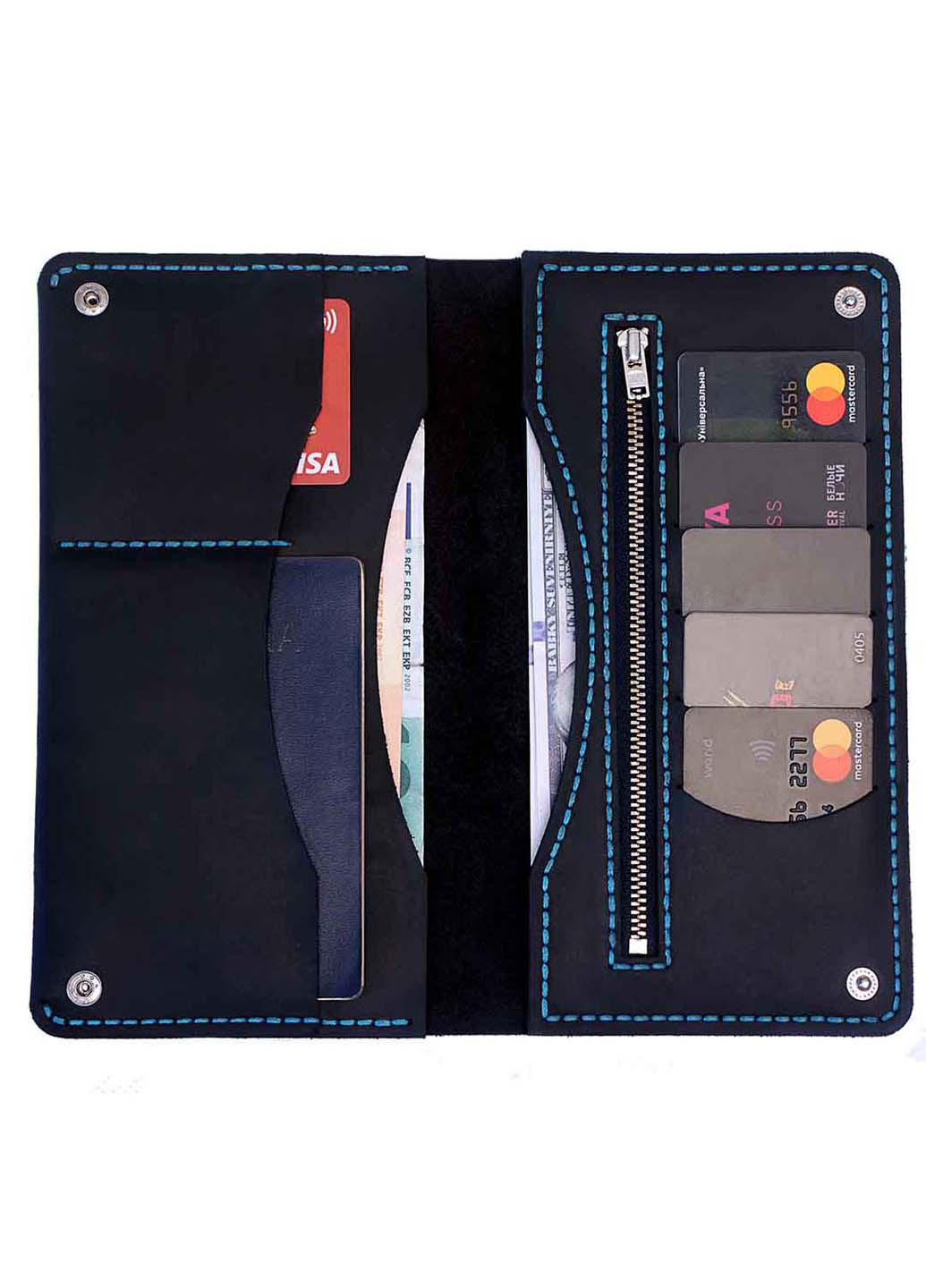 Великий гаманець-клатч зі шкіри The Travel з гравіюванням Compass Anchor Stuff (275992281)